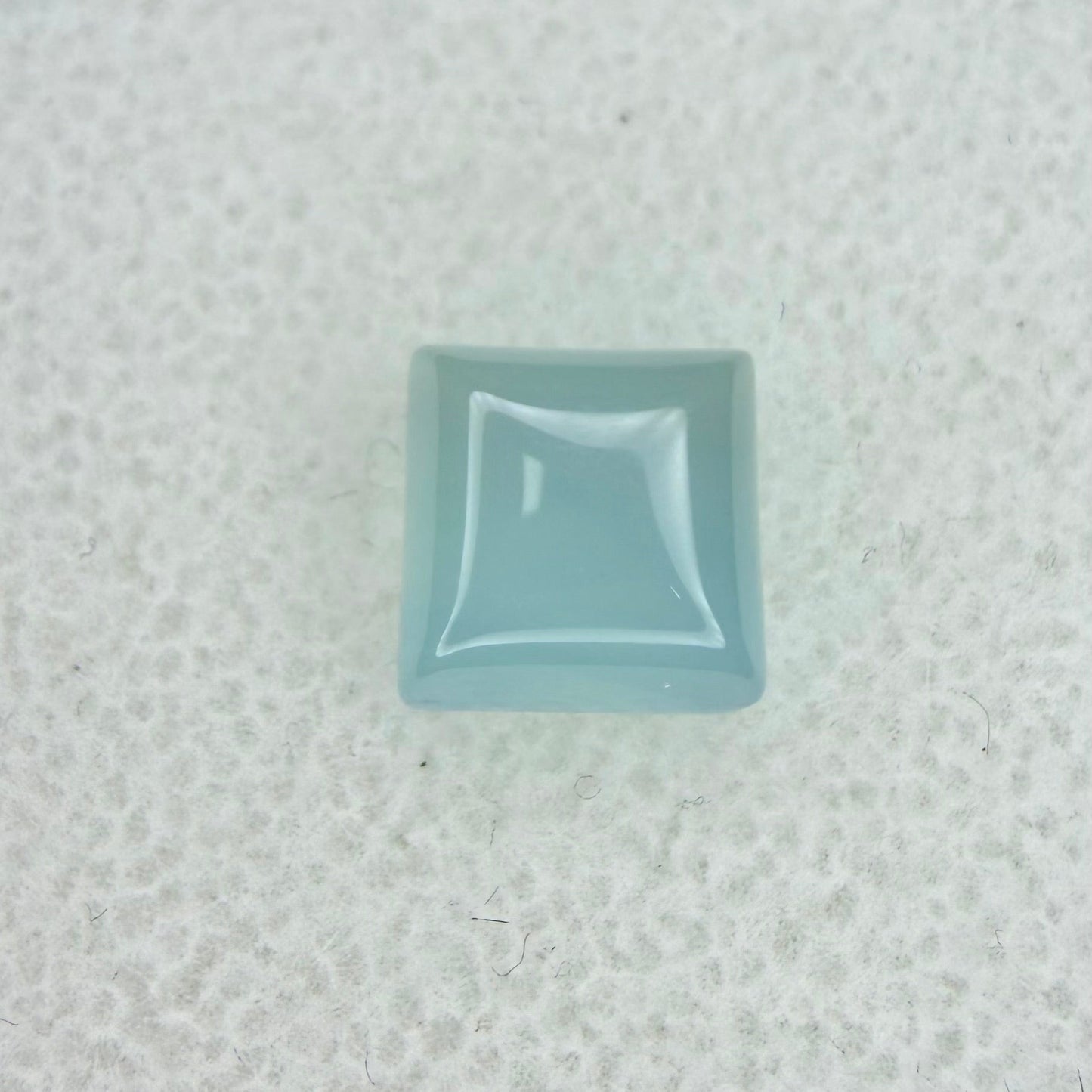 Aqua Blue Chalcedony Cabochon, 7mm Square Cut, Ave Ct Wt 2.0