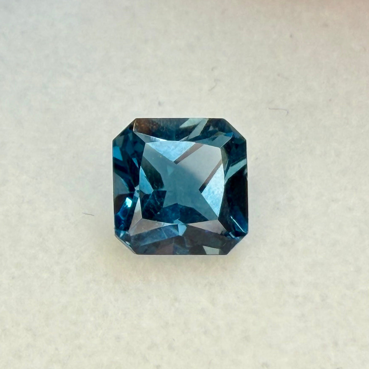 London Blue Topaz, 6.5x6.5 Square Cut, Ave Ct Wt 1.87
