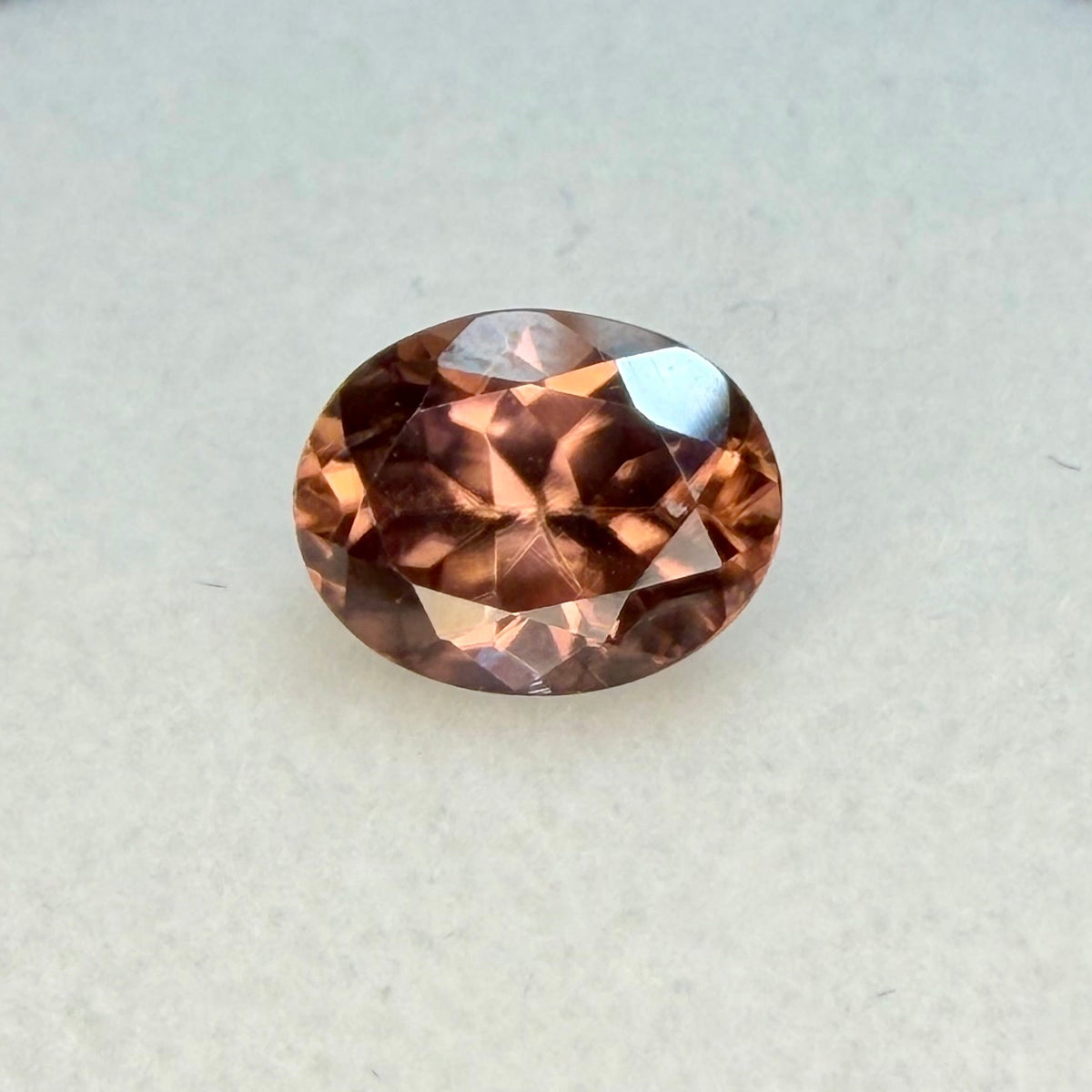 Cambodian Blush Rose Zircon, 9x7mm Oval Cut, Ave Ct Wt 2.79