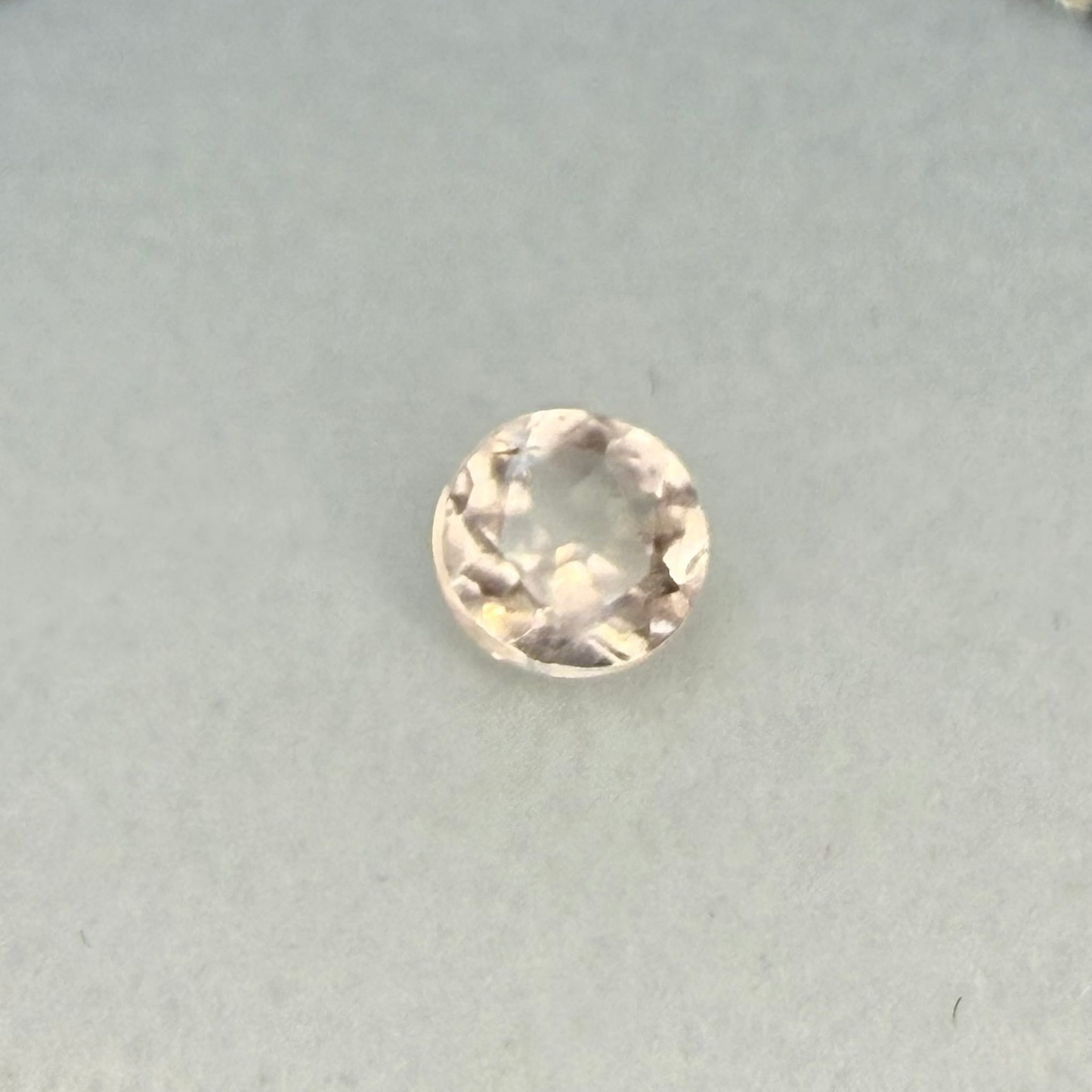 Morganite, 5mm Round Cut, Ave Ct Wt .49