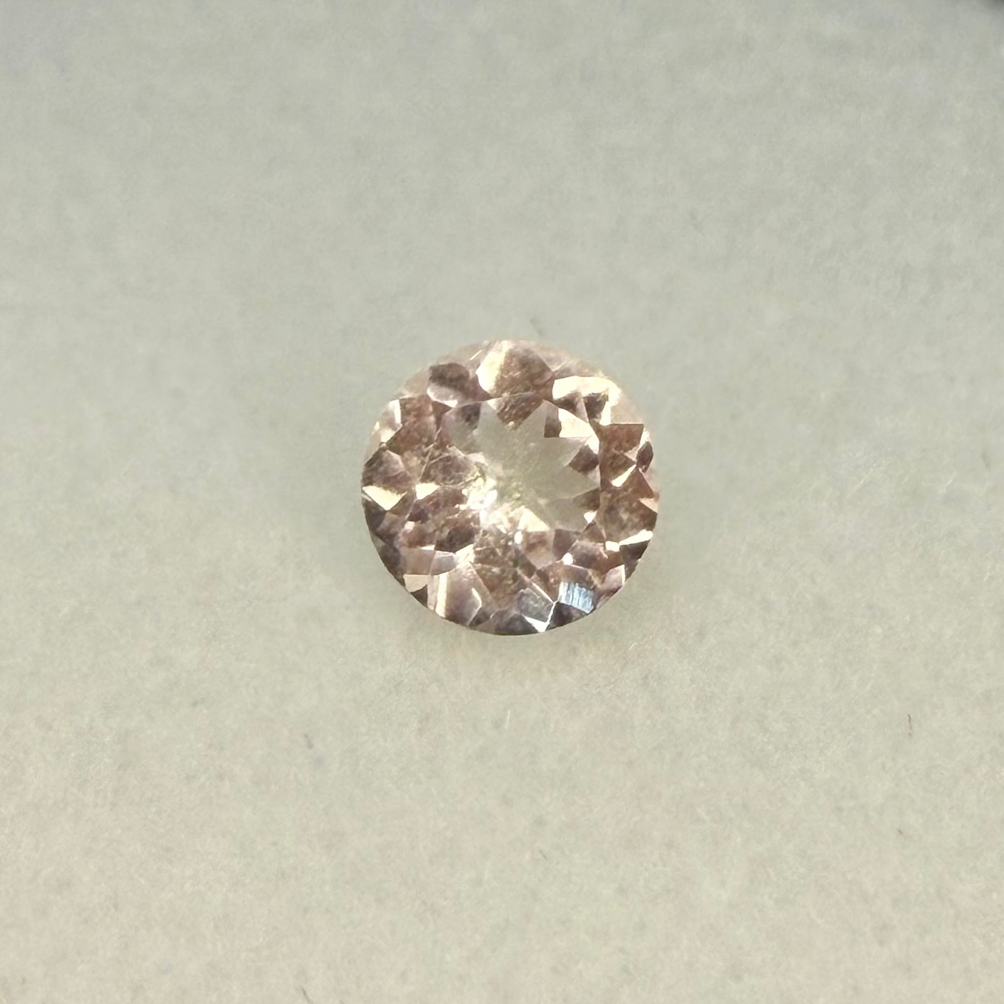 Morganite, 6mm Round Cut, Ave Ct Wt .66