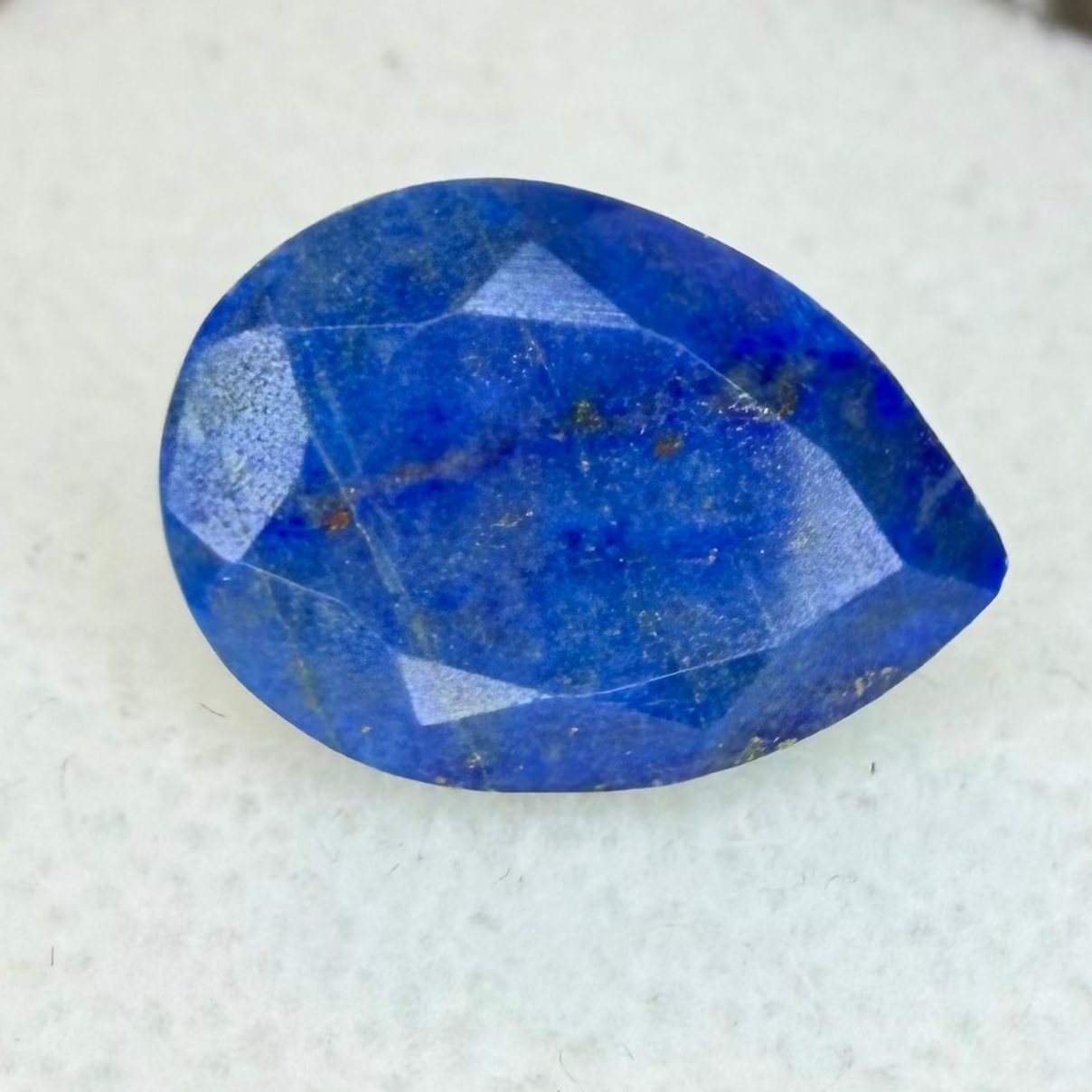 Lapis, 14x10mm Pear Cut, 4.58 Carats
