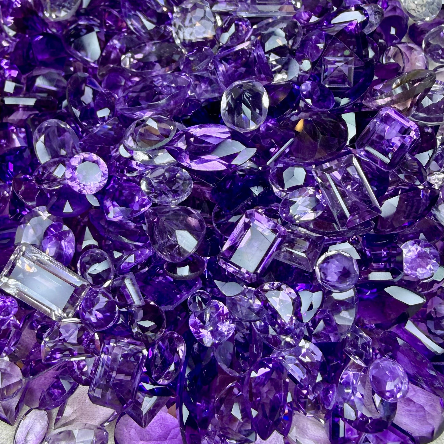 Amethyst (Faceted) Bulk Lot - 25 Carats