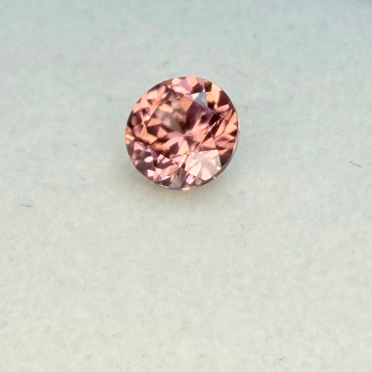 Cambodian Blush Rose Zircon, 5.5mm Round Cut, Ave Ct Wt 1.26