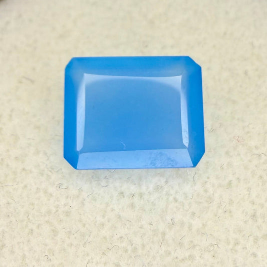 Blue Chalcedony, 12x10mm Emerald Cut, Ave Ct Wt 5.50