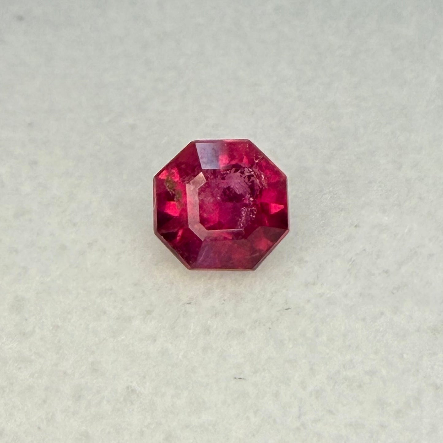 Rubelite Tourmaline, 5mm Octagon Cut, .74 Carats