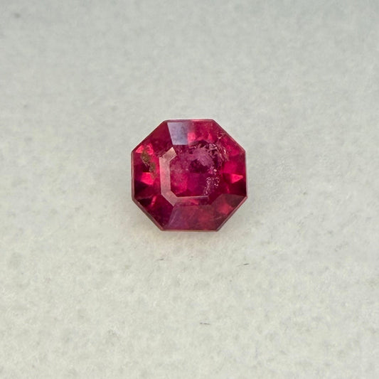 Rubelite Tourmaline, 5mm Octagon Cut, .74 Carats