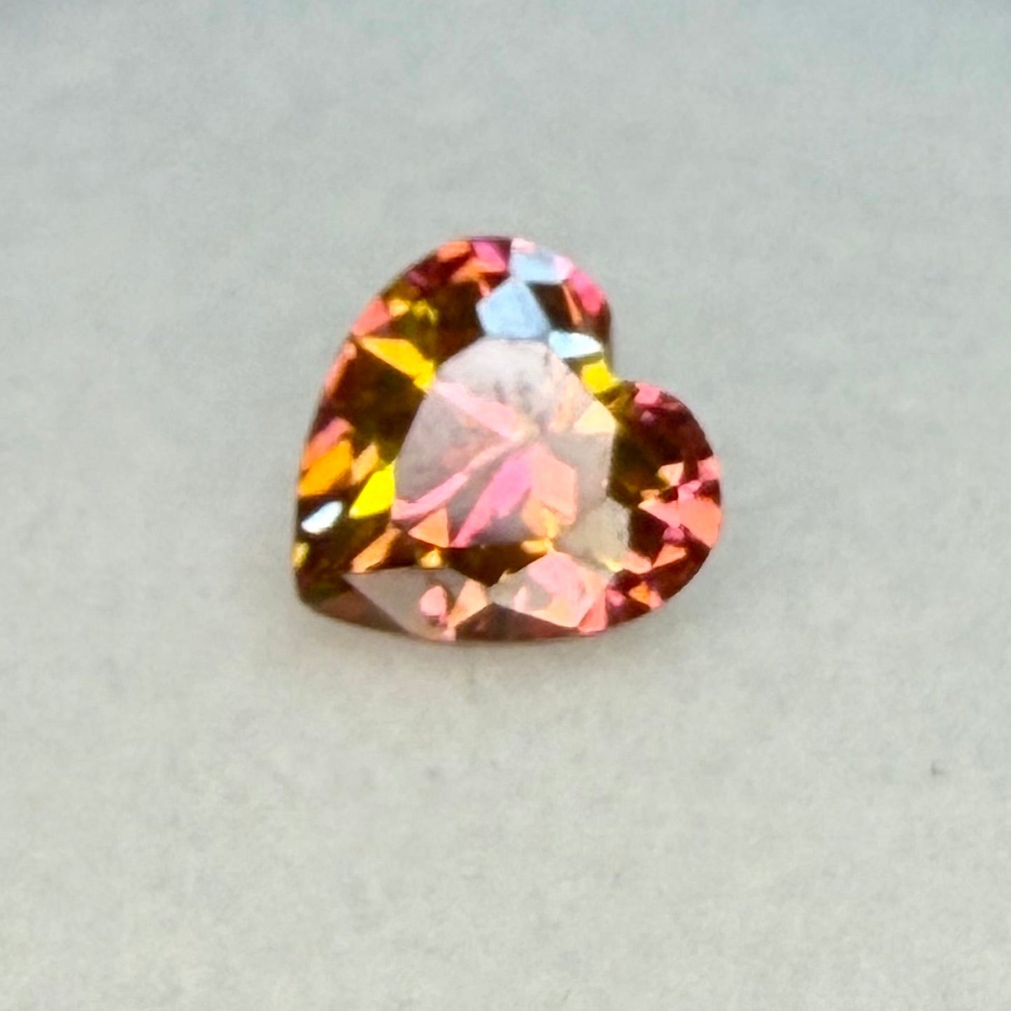 Sunset Mystic Quartz, 7mm Heart Cut, Ave Ct Wt 2.25