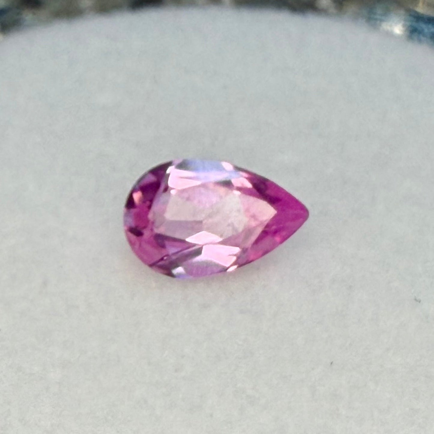 Lab Pink Sapphire, 8x5mm Pear Cut, Ave Ct Wt 1.0