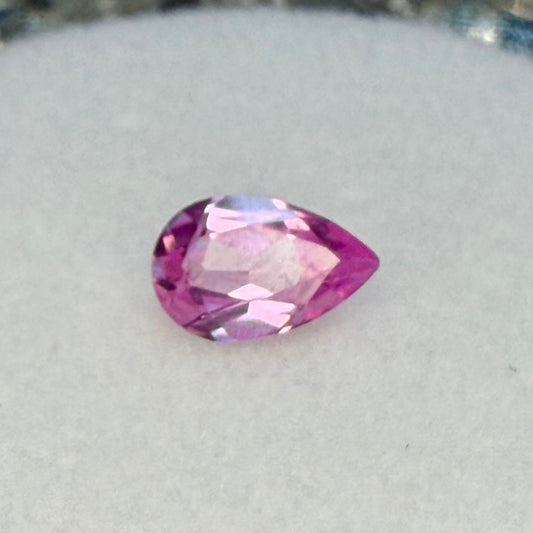 Lab Pink Sapphire, 8x5mm Pear Cut, Ave Ct Wt 1.0