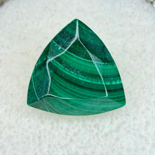 Malachite, 13mm Trillion Cut, Ave Ct Wt 8.25