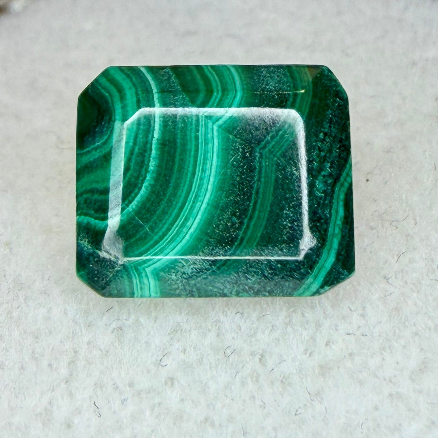 Malachite, 12x10mm Emerald Cut, Ave Ct Wt 8.50