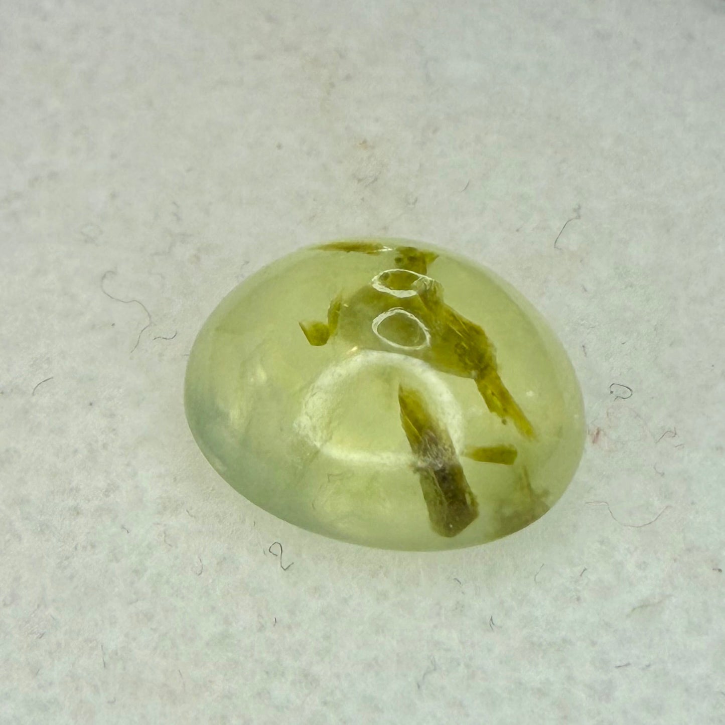 African Prehnite Cabochon, 11x9mm Oval Cut, 4.52 Carats