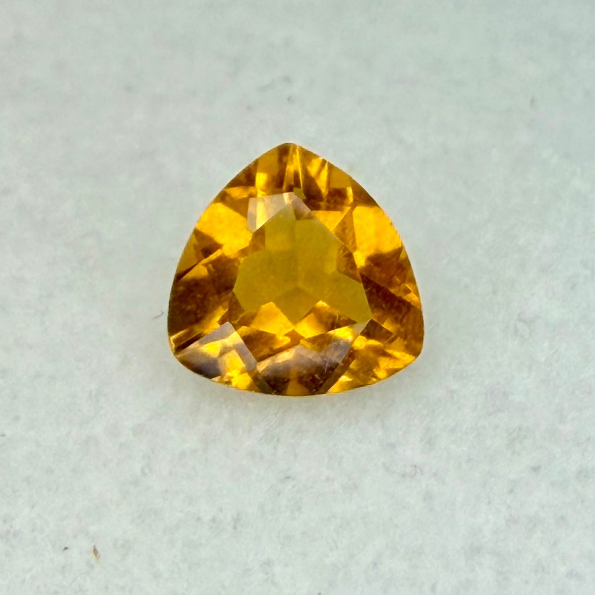 Madeira Citrine, 7mm Trillion Cut, Brazil