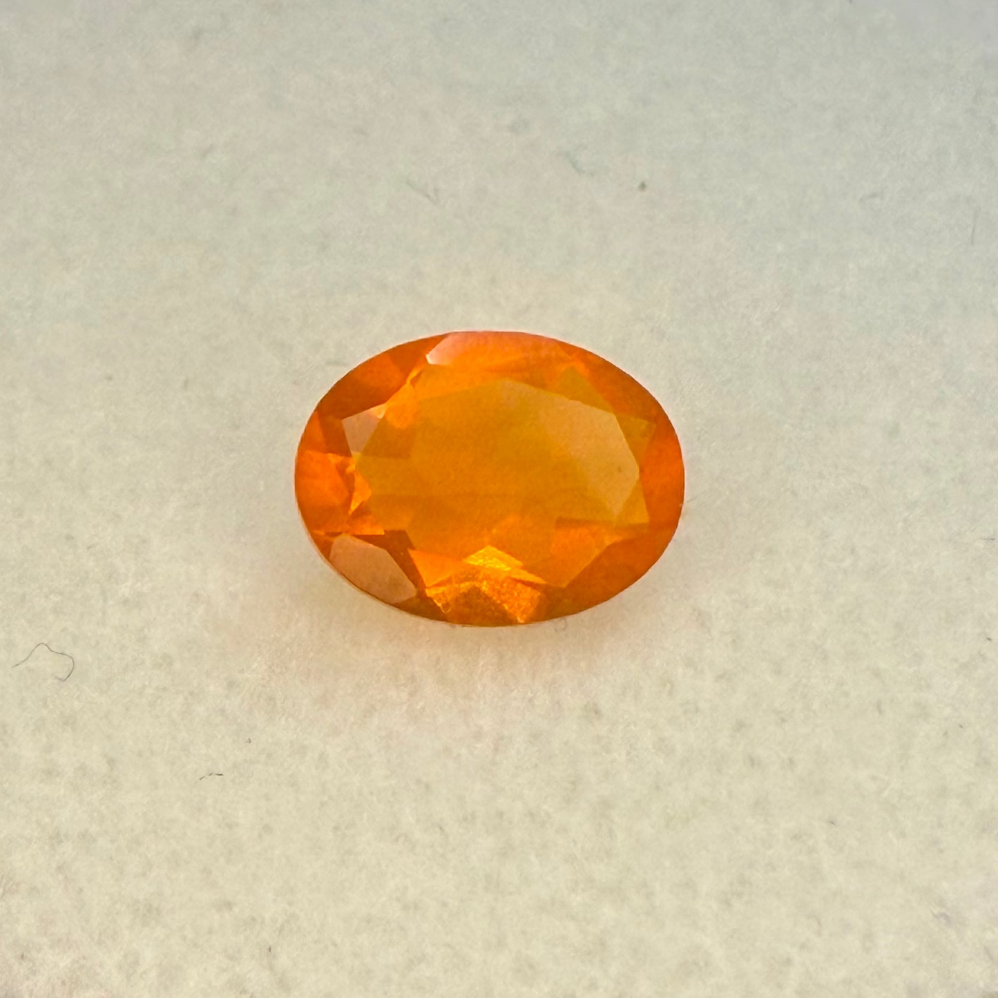 Old Stock Mexican Fire Opal, 8x6mm Oval Cut, .95 Carats