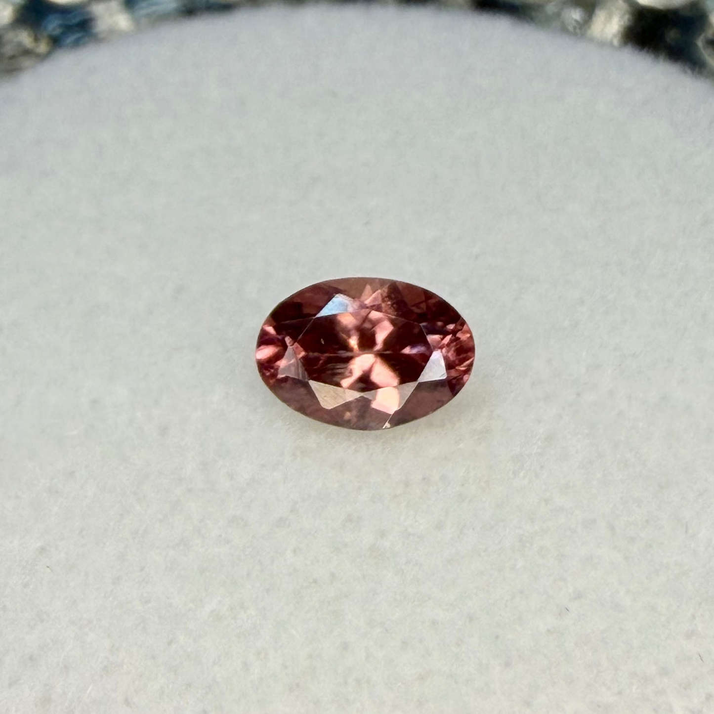 Cambodian Blush Rose Zircon, 7x5mm Oval Cut, 1.15 Ave Ct Wt