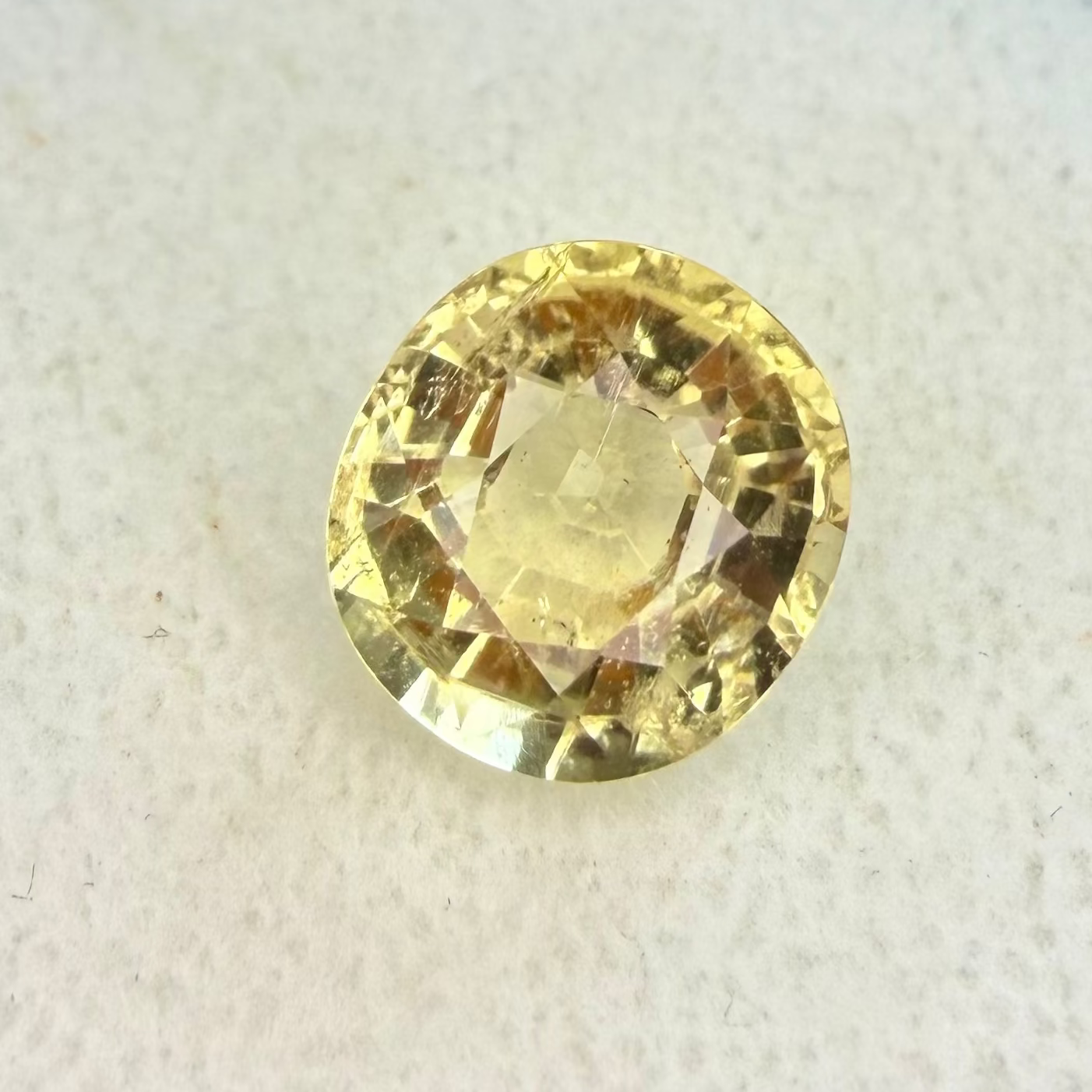 Tanzanian Natural Yellow Scapolite, 10.3x9.5mm Cushion Cut, 3.91 Carats
