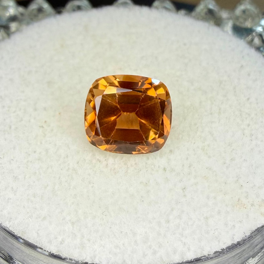 Champagne Topaz, 9.5x8.5mm Cushion Cut, 4.91 Carats