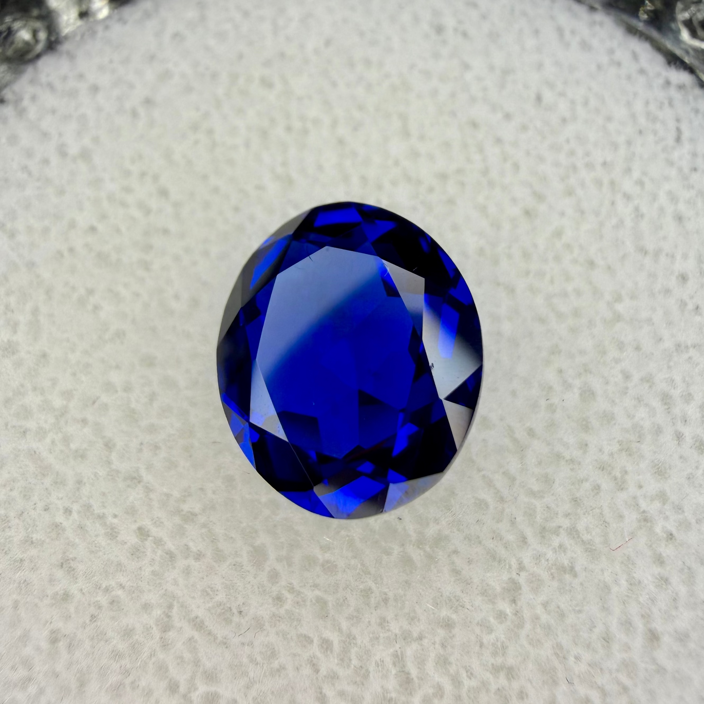 Man Made Cobalt Blue Spinel, 12x10mm Oval Cut, 5.37 Carats