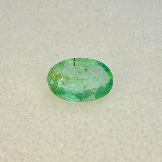 Zambian Emerald, 8x5.5mm Oval Cut, .92 Carats