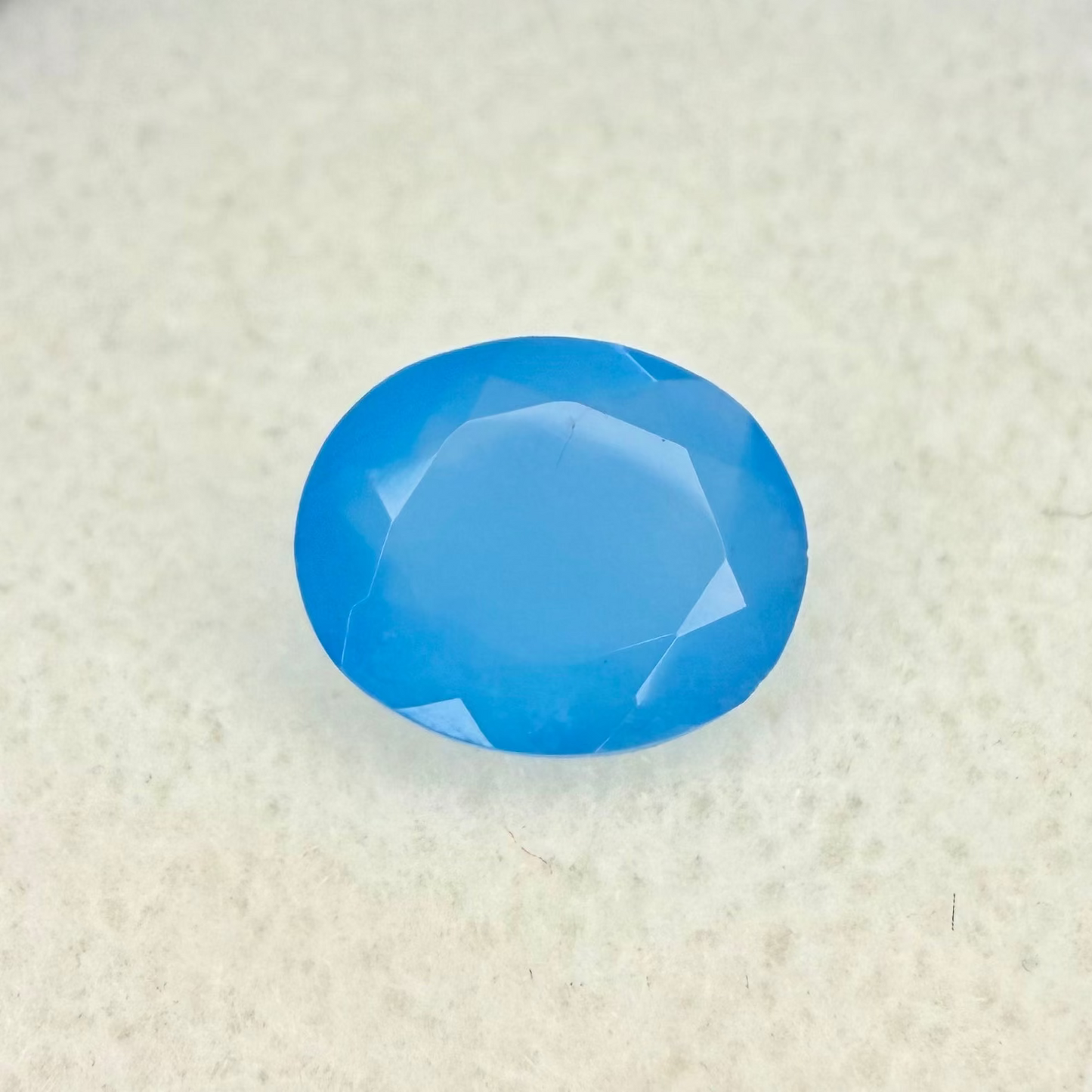 Dark Blue Chalcedony, 10x8mm Faceted Oval Cut, 2.07 Carats