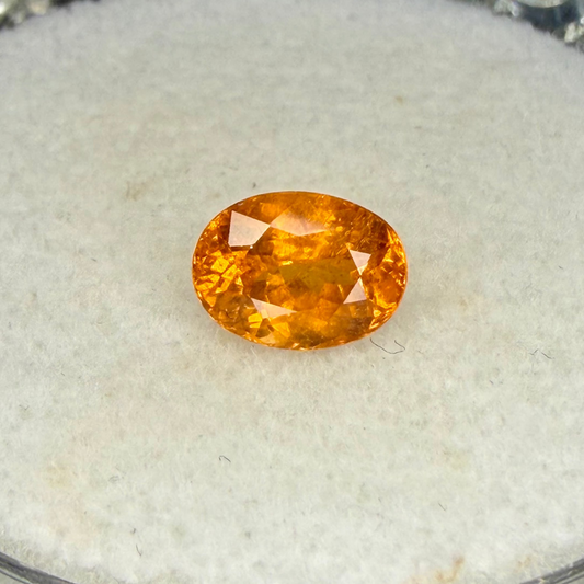 Fanta Orange Spessartite Garnet, 8x6mm Oval Cut, 2.29 Carats
