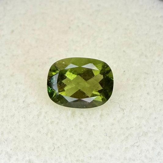 Old Stock Moldavite, 9x6mm Elongate Cushion Cut, 1.45 Carats