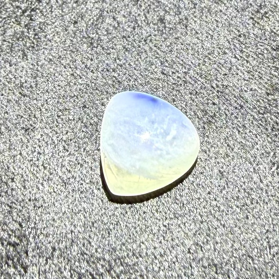 Natural White Moonstone Cabochon, 7.5mm Trillion Cut, Ave Ct Wt 2.35