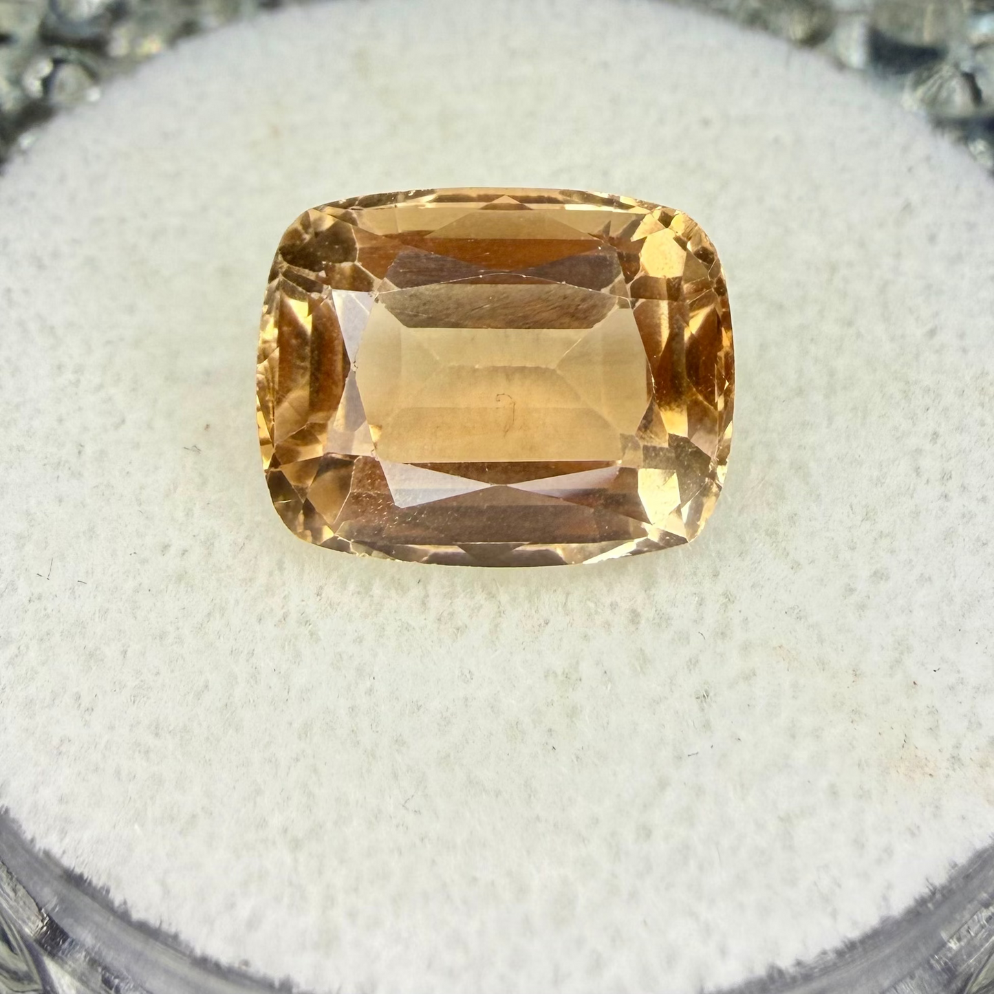 Champagne Topaz, 14x11mm Cushion Cut, 11.70 Carats